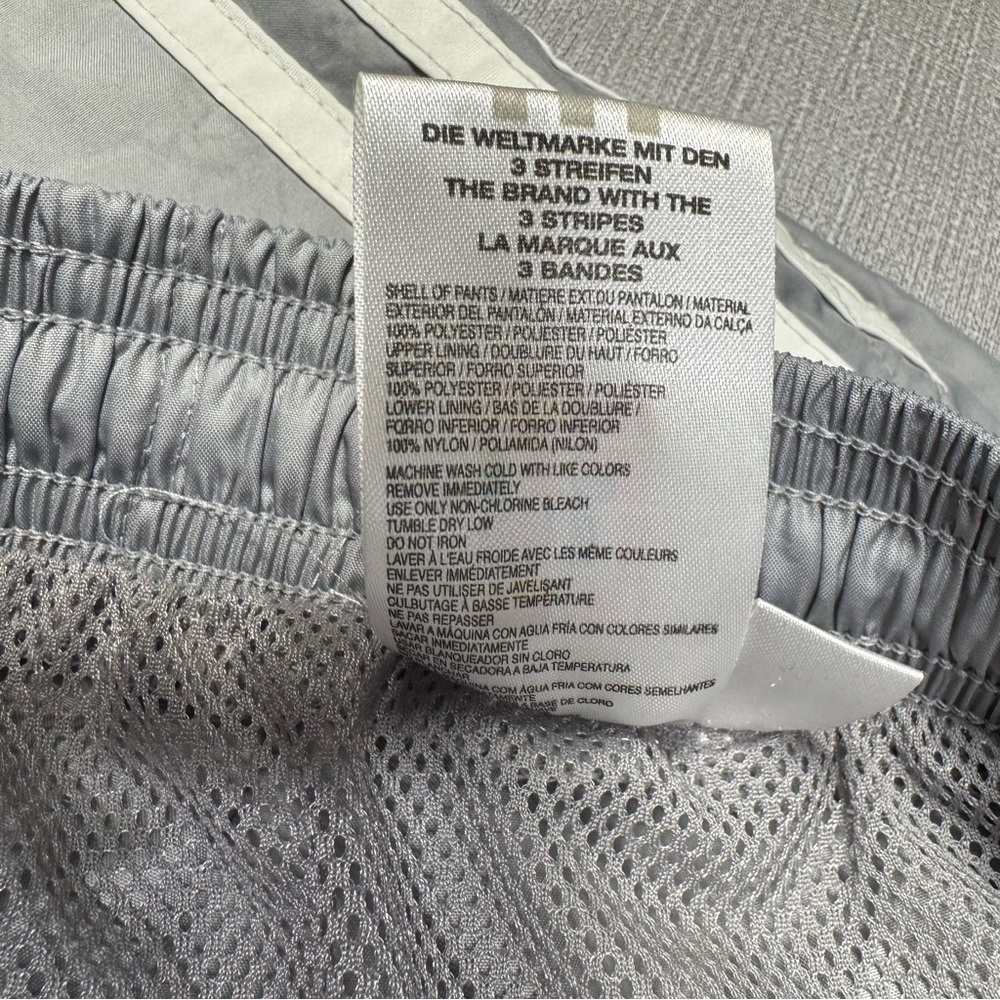 Adidas Climaproof Track Grey With White Stripes Pants Size L - Picture 11 of 13
